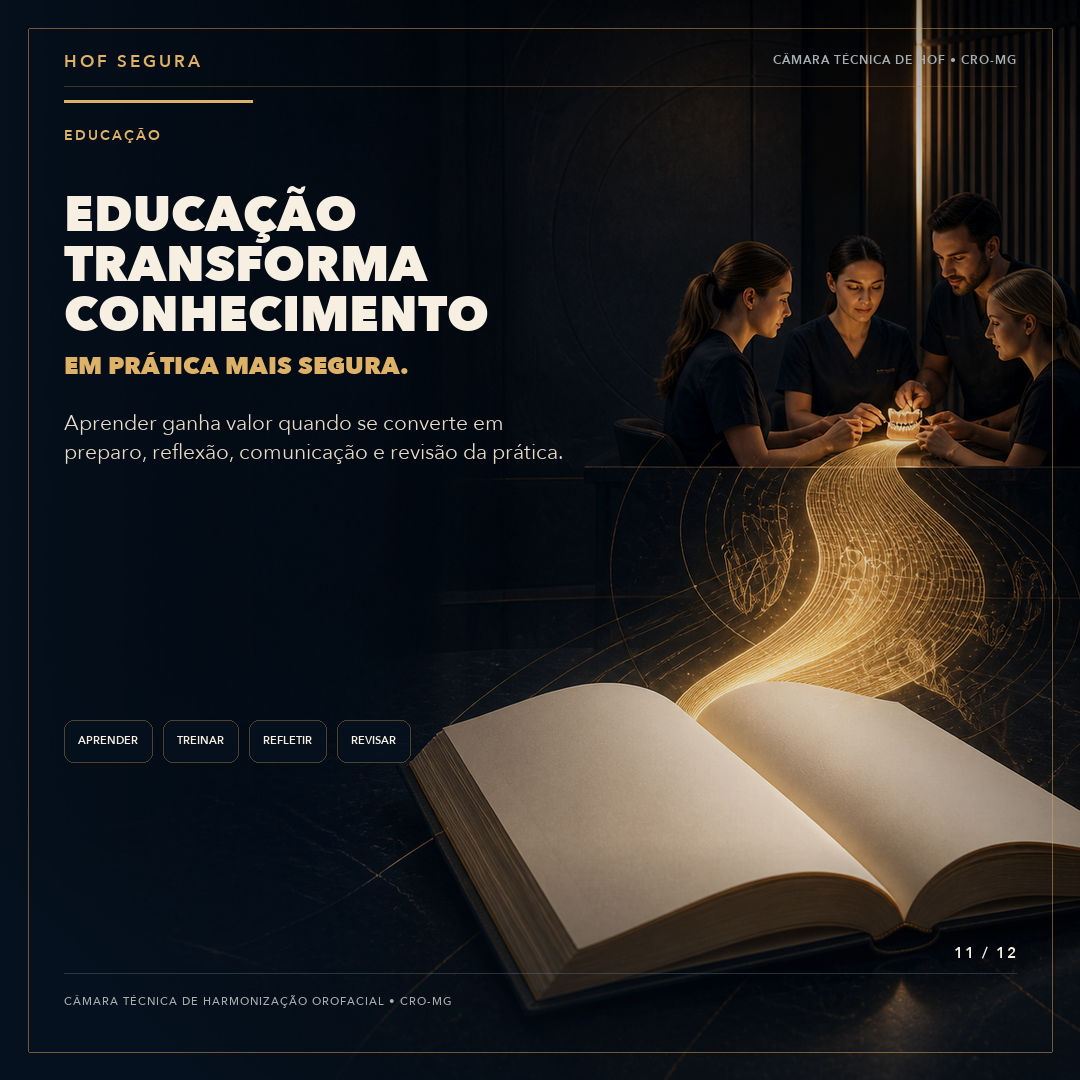 Peça institucional da série HOF Segura sobre educação continuada